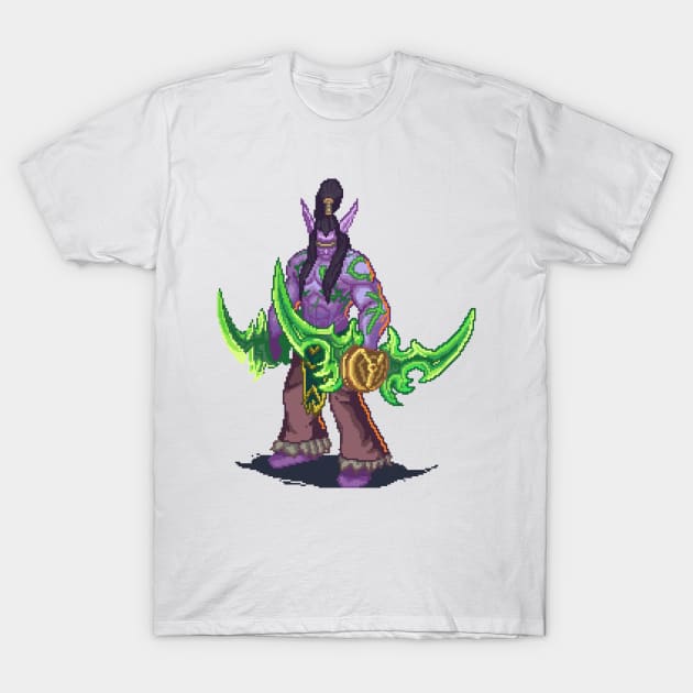 Pixel Illidan Stormrage T-Shirt by Cptninja